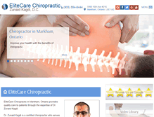 Tablet Screenshot of chiropractormarkham.com